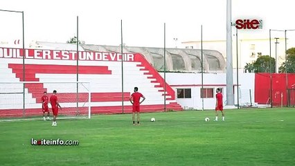 لاعبو الوداد يتدربون على ركلات الجزاء وبهذه الطريقة ينفذ الشرقي البحري