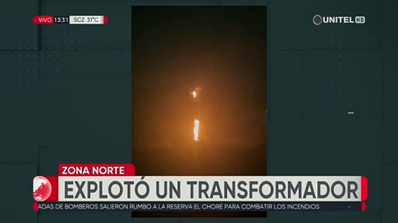 Explosión de un transformador provocó la quema de un poste y un incendio de pastizales