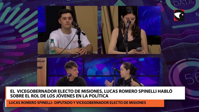 El Vicegobernador electo de Misiones, Lucas Romero Spinelli habló sobre el rol de los jóvenes en la política