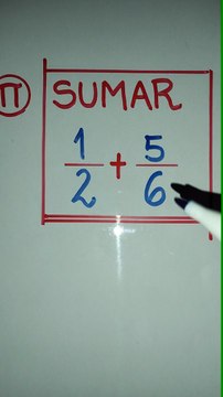 Suma de fracciones : ejercicio básico
