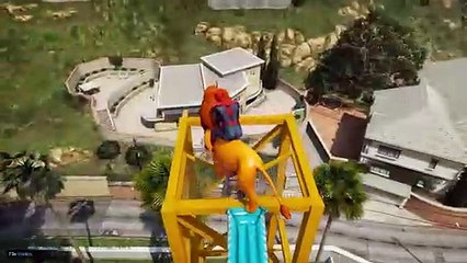 Water Ragdolls Animal & Superhero GTA 5 funny Simba and Nala Spiderman and Superman, Diego