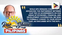 Pilipinas, hindi na tinuloy ang loan agreement ng China para sa Mindanao Railway Project