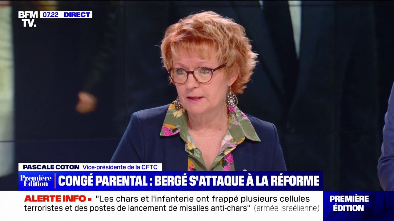 Congé parental: "Au niveau de la retraite, ce temps qui est peu rémunéré (428 euros) est un trou dans la raquette", regrette la vice-présidente de la CFTC