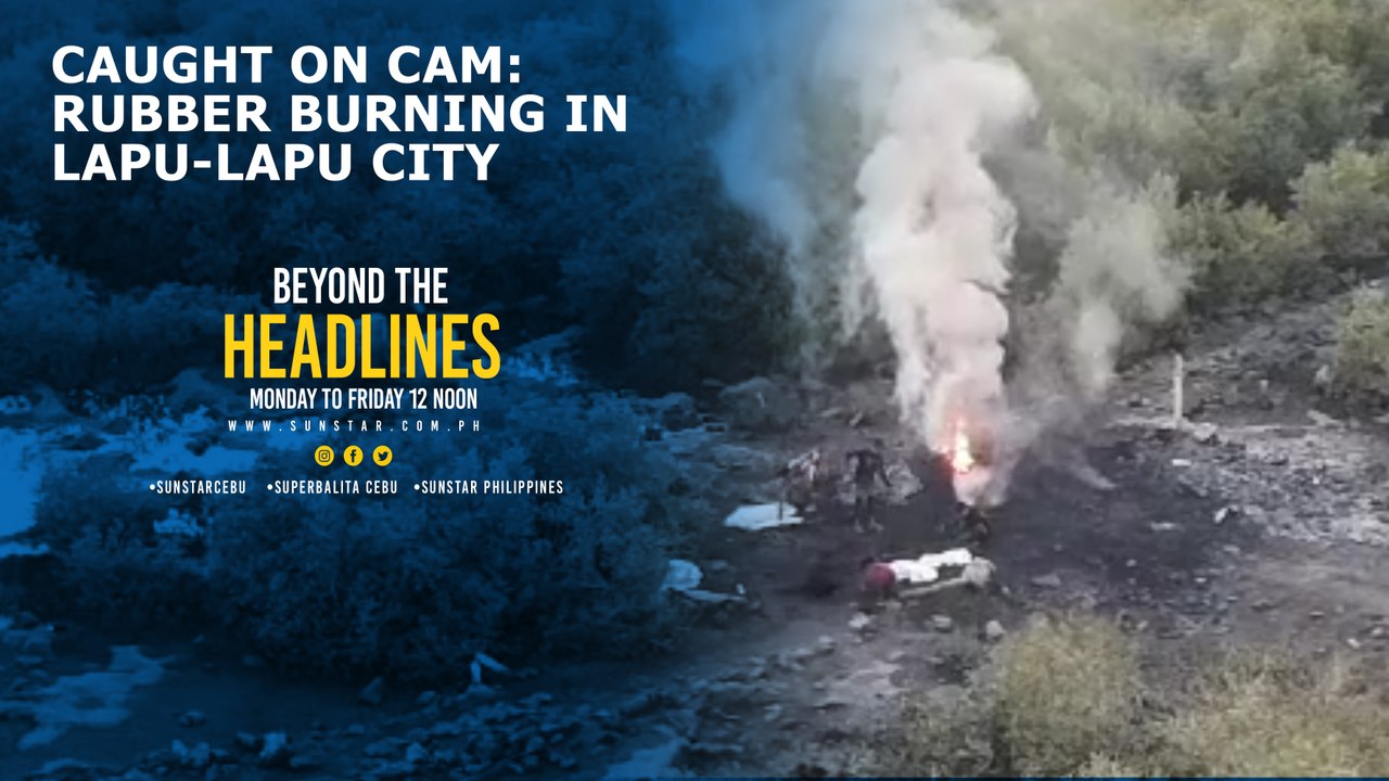 Rubber burning in lapu-lapu city caught on cam