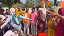 सीहोर: भाजपा कार्यकर्ताओं ने नाराज होकर भाजपा प्रत्याशी का फूंका पुतला