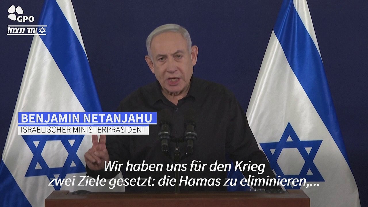 Netanjahu schwört Israelis auf Bodenoffensive ein