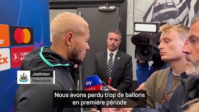 Joelinton : Nous n'avons pas joué à notre meilleur niveau
