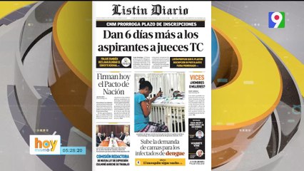 Titulares de prensa dominicana jueves 26 de octubre |Hoy Mismo