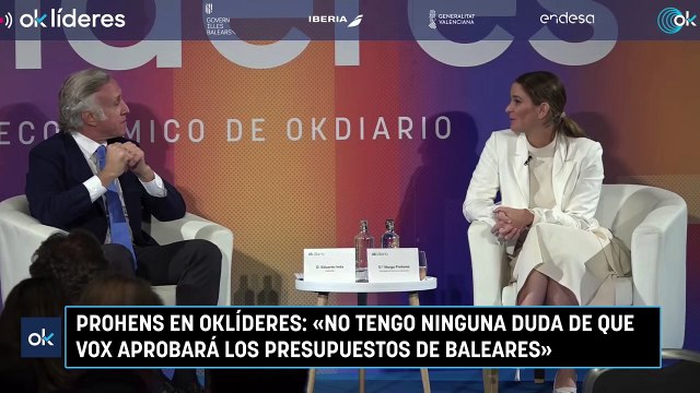 Prohens en OKLÍDERES «No tengo ninguna duda de que Vox aprobará los Presupuestos de Baleares»