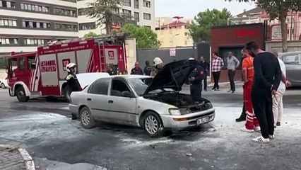 Sancaktepe'de Otomobil Alev Alev Yandı