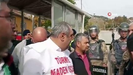 Tokat'ta Antimuan Madeni İşçileri ile Güvenlik Güçleri Arasında Gerginlik