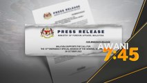 Malaysia komited sertai Sesi Khas Tergempar UNGA