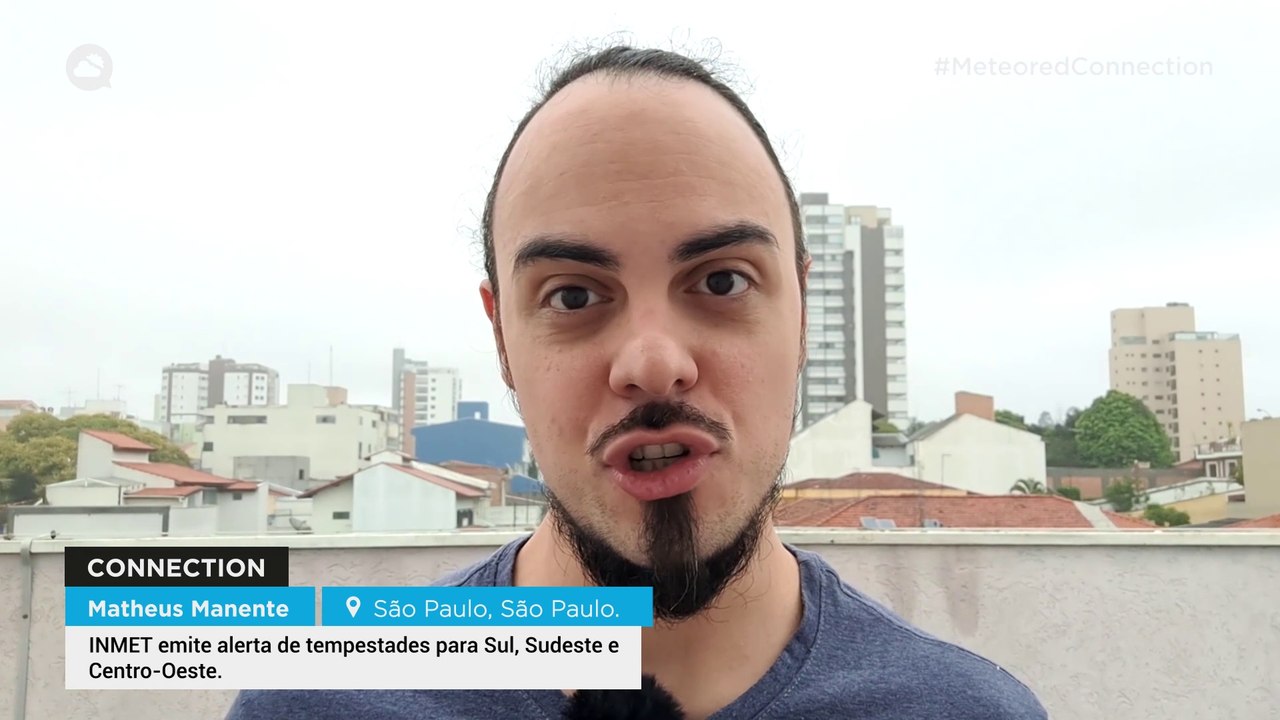 INMET emite alerta de tempestades para Sul, Sudeste e Centro-Oeste. Acumulados de chuva podem chegar aos 300 mm!