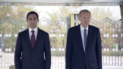 Cumhurbaşkanı Erdoğan, Türkmenistan Devlet Başkanı Serdar Berdimuhammedov’u resmi törenle karşıladı