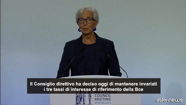 Lagarde: tassi invariati, inflazione rester? elevata a lungo