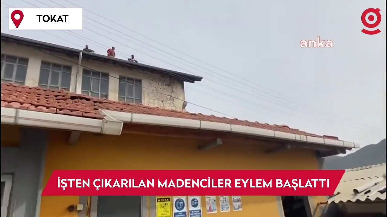 İşten çıkarılan madenciler işletmenin çatısından eylem başlattı