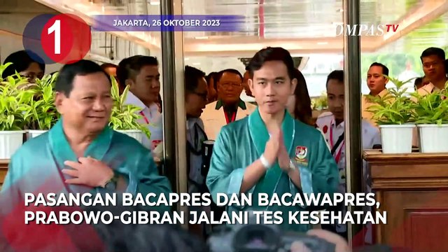 Prabowo-Gibran Tes Kesehatan, MKMK gelar Rapat Perdana, Rumah Firli Bahuri Digeledah [TOP 3 NEWS]