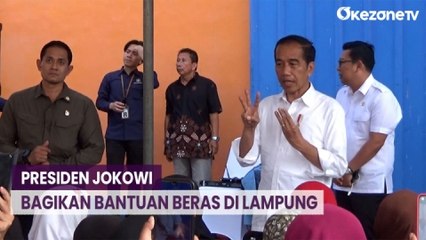 Presiden Jokowi Bagikan Bantuan Beras di Lampung, Janjikan Juga BLT