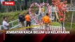 Tim Labfor Polda Jateng Cek TKP Jembatan Kaca Hutan Pinus Limpakuwus yang Pecah