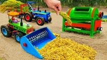 Top diy tractor making mini Rice Harvester Machine - diy Planting & Harvesting Rice Fields - HP Mini