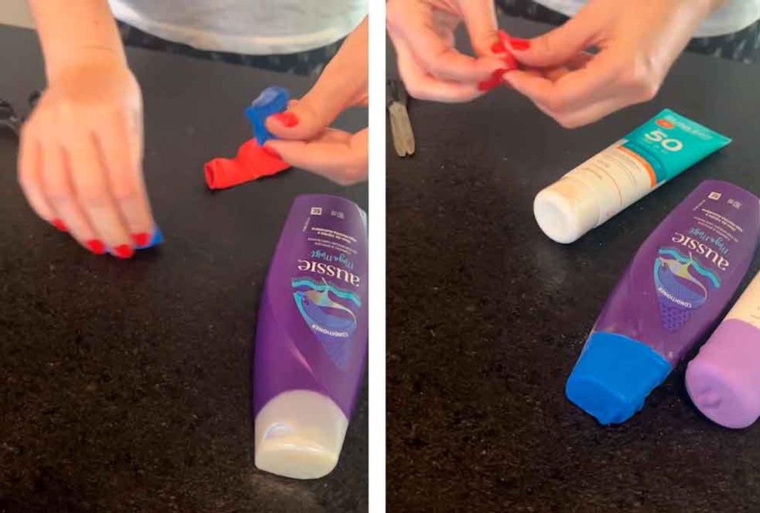 Genialer Trick, um Produkte auf Reisen ohne Auslaufen zu transportieren