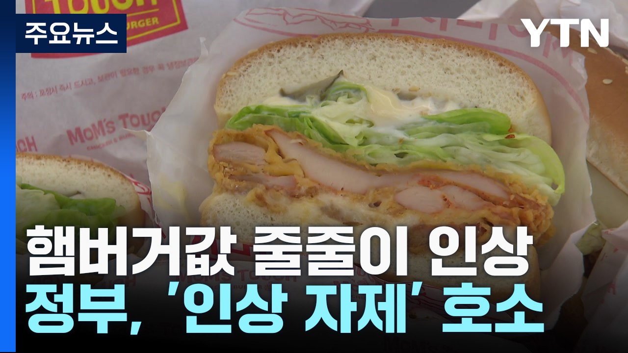 햄버거값 줄줄이 인상...정부는 '인상 자제' 호소 / YTN