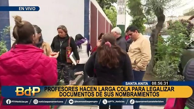 Santa Anita: Profesores hacen largas colas para legalizar documentos de sus nombramientos