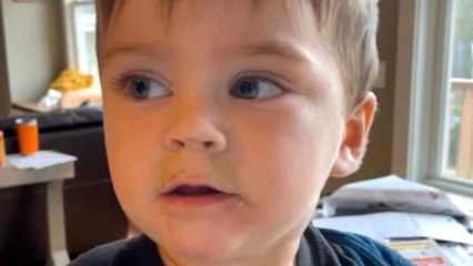 'Mooo!' - Son tries to mimic animals when mother asks him how they sound like