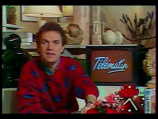 Antenne 2 - 13 Février 1987 - Extrait "Télématin" (Julien Lepers), flash (Didier Epelbaum), météo (Bertrand Renard)