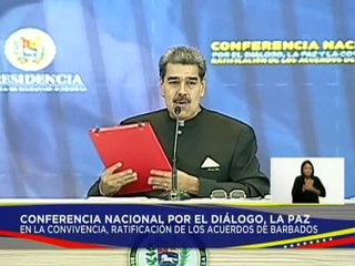 Documento de la Conferencia Nacional por el Diálogo ratifica los acuerdos de Barbados