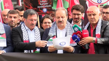 Sağlık-Sen İsrail'in Filistin'deki saldırılarını protesto etti