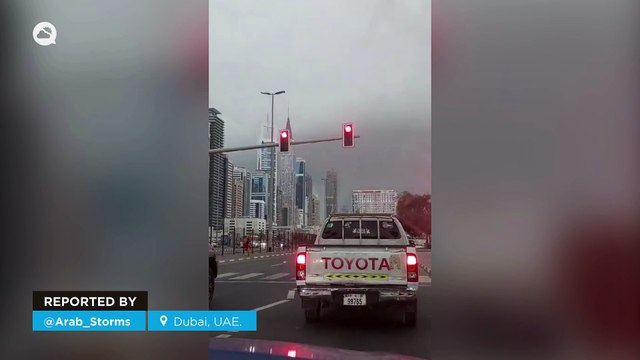 Very violent thunderstorms in the United Arab Emirates