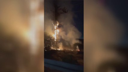 صور لسقوط صاروخ أطلق من قطاع #غزة في منطقة روحوفوت #العربية