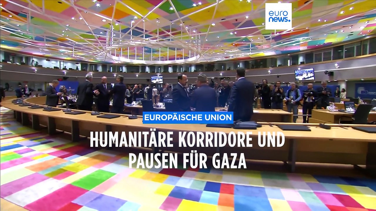 EU-Staats- und Regierungschefs fordern 'humanitäre Korridore' und 'Feuerpausen' für Gaza