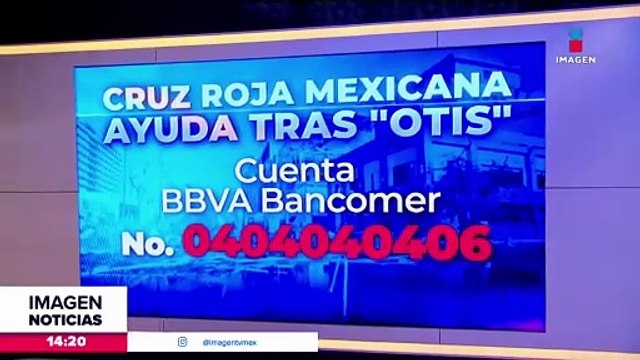 Cruz Roja instala centro de acopio para los damnificados por el huracán Otis