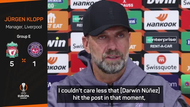 Klopp 'couldn't care less' about Nunez open goal miss