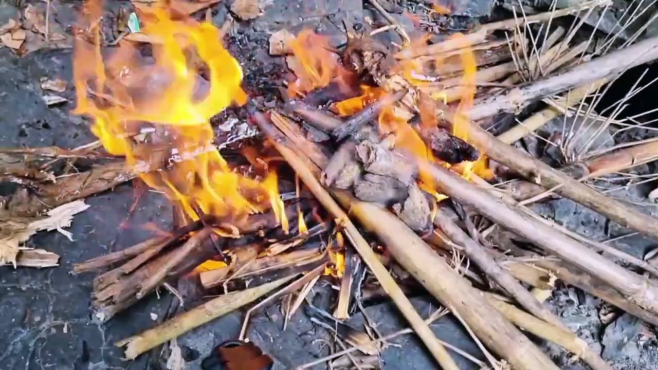The challenge of going to the stream to grill meat and the ending