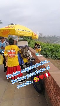 Perrito acompaña a vender helados a su dueña y usuarios reaccionan: Colaboren a Firulais