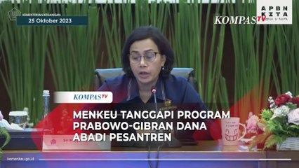 Sri Mulyani Tanggapi Program Prabowo-Gibran Dana Abadi Pesantren-KIS Lansia