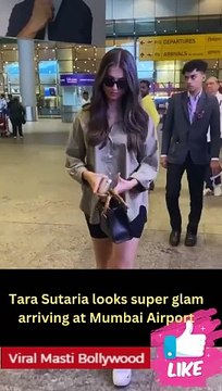 Tara Sutaria looks super glam arriving at Mumbai Airport Viral Masti Bollywood