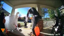 Halloween Porch Scare Prank | Doorbell Camera Video