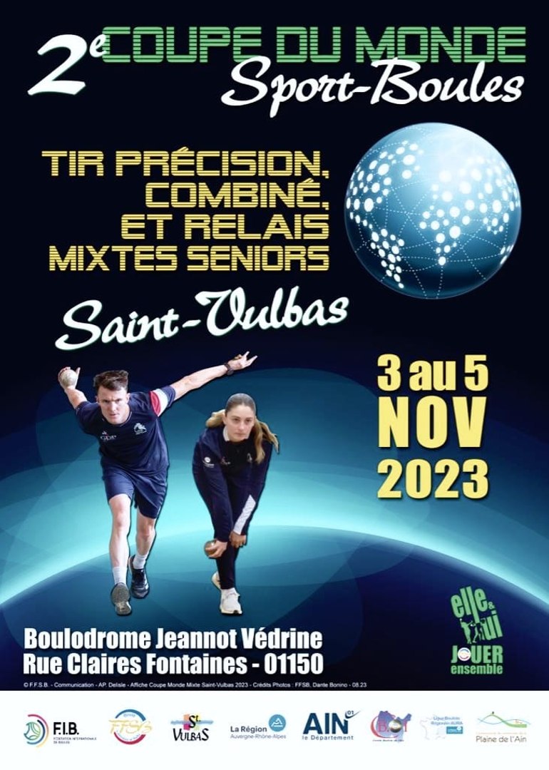 Deuxième Coupe du Monde de Sport Boules, Saint-Vulbas 2023 - Vidéo  Dailymotion
