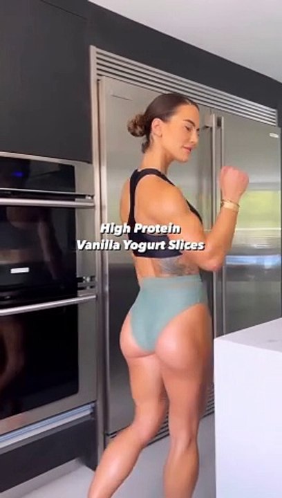 High Protein Vanilla Yogurt Slice