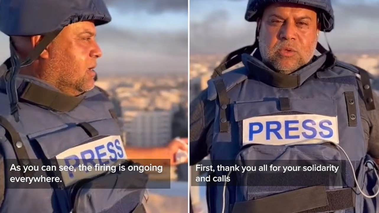 Al Jazeera reporter Wael Al Dahdouh continues to report on Gaza after death of family in airstrike