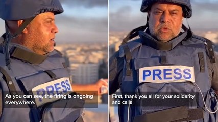 Al Jazeera reporter Wael Al Dahdouh continues to report on Gaza after death of family in airstrike
