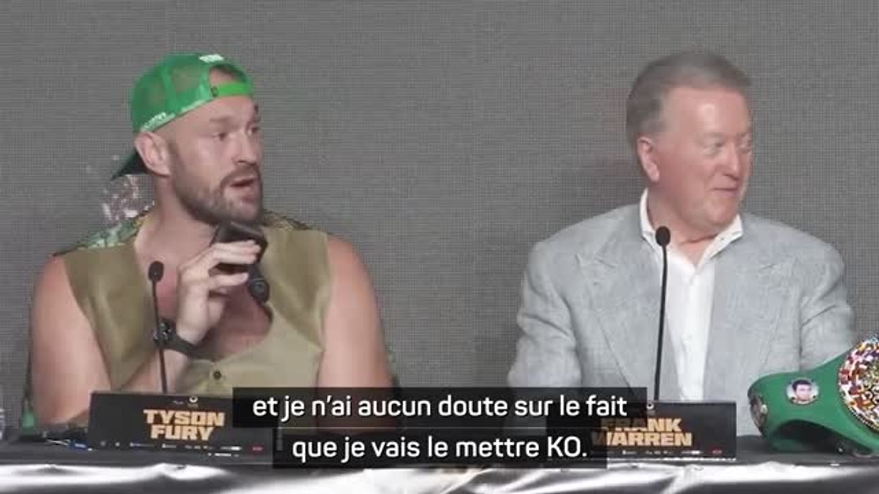 Poids lourds - Fury : "Je n'ai aucun doute sur le fait que je vais le mettre KO"