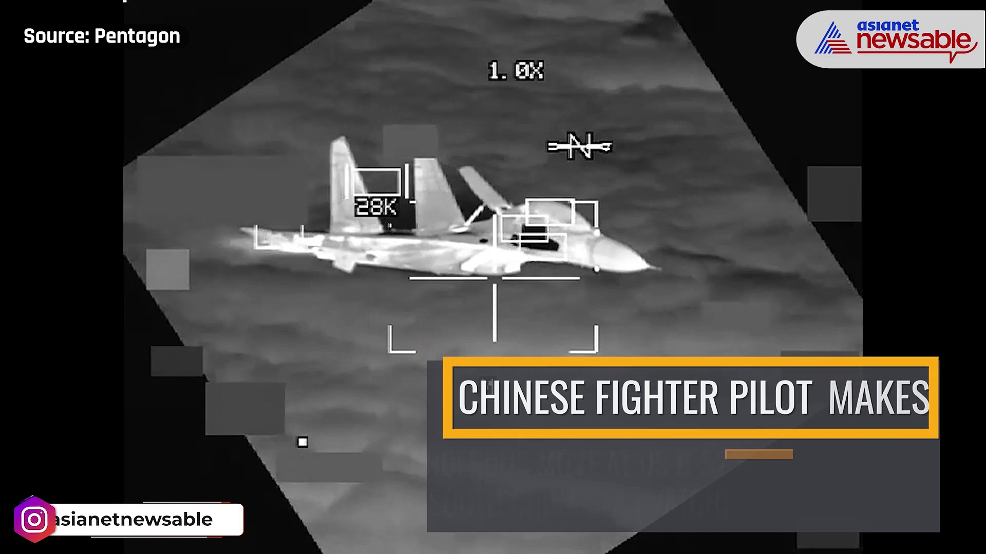 Chinese fighter pilot's dangerous move at US B-52 over South China Sea (WATCH)