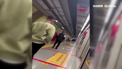 Metroya asılan Türk bayraklarını yırtan şüpheli tutuklandı
