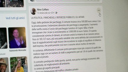 Bravo  il Segr  PD N  Cuffaro per l'intervento sullo scandalo dell' appalto parcheggi, lavoriamoci a