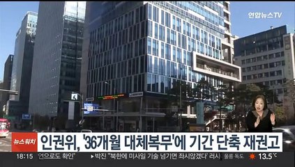 인권위, '36개월 대체복무'에 기간 단축 재권고